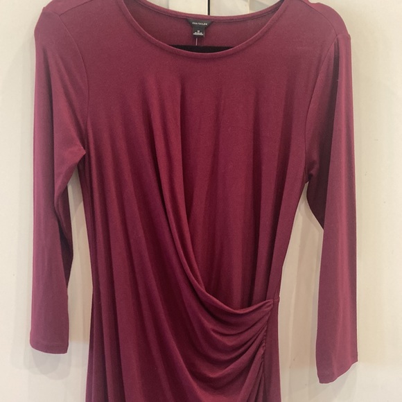 Ann Taylor Gathered Waist Long Sleeve Sheath Dress; Size Small NWT - Picture 2 of 11